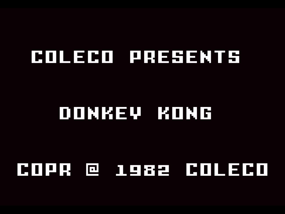 Title Screen of Donkey Kong for Intellivision